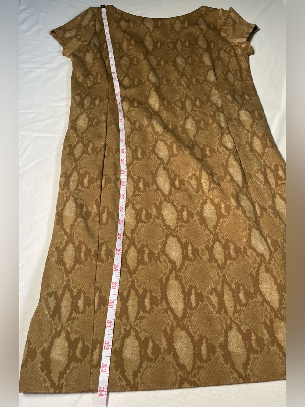 LAUREN RALPH LAUREN Ponte Stretch Python Snake Print Dress Petite Small - Picture 7 of 7